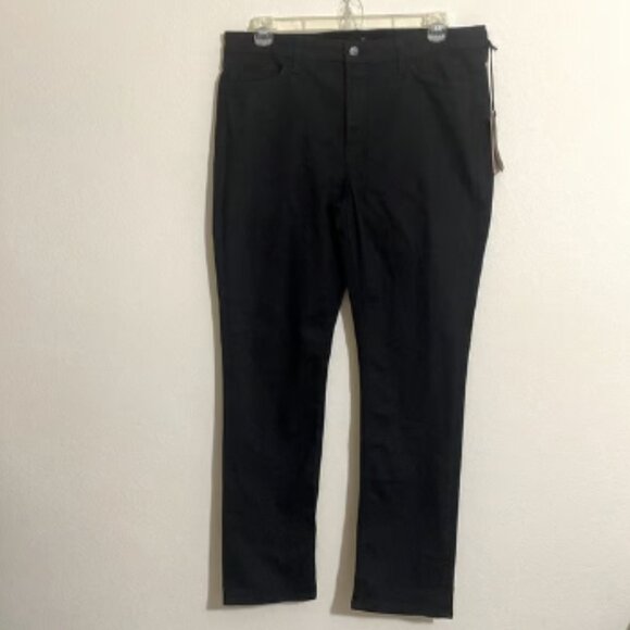 JEN7 by 7 for All Mankind Women’s Slim Straight Black Jean Pants Size 16 - Picture 3 of 10